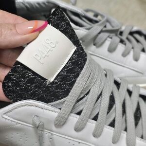 P448 Black and White Women's Sneakers